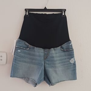 Isabel Maternity Over The Belly‎ Denim Shorts